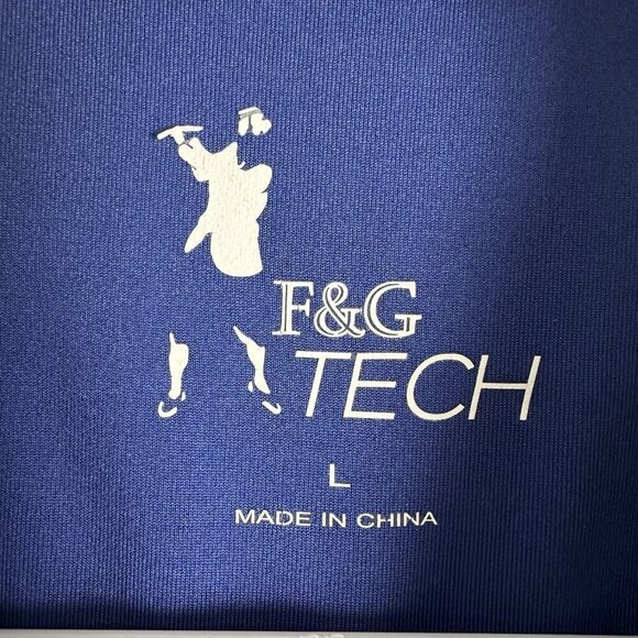 F&G Tech‎ Fairway & Greene Golf Polo Shirt Men's Large Golf Blue Striped - Picture 3 of 10